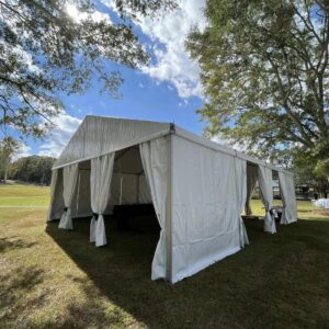 Clearspan Structure Tent w/ White Tops & Walls